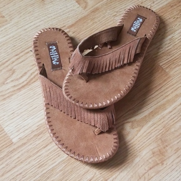 fringe flip flops